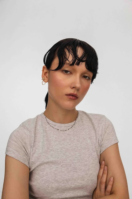 Strieborné pozlátené náušnice ANIA KRUK ROMANTICA zlatá SMVKC2112Z