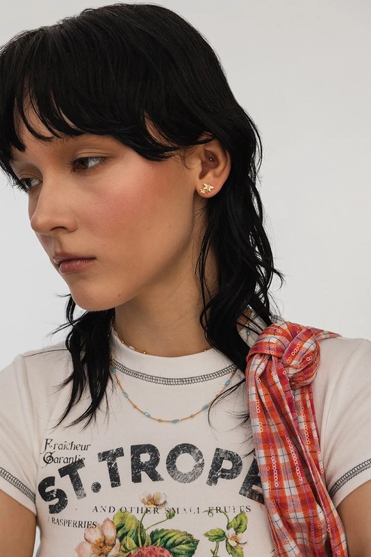 Doplňky Pozlacené stříbrné náušnice ANIA KRUK BELIEVE SMVKC2272Z zlatá