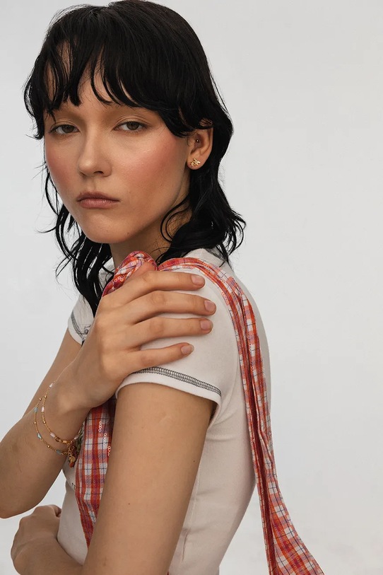 Pozlacené stříbrné náušnice ANIA KRUK BELIEVE SMVKC2272Z zlatá