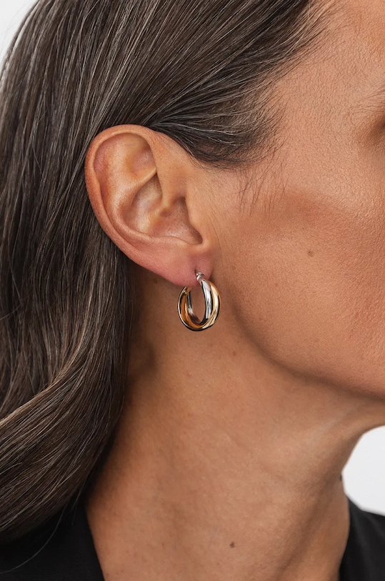 Doplňky Pozlacené stříbrné náušnice ANIA KRUK TRENDY SMVKS2640Z zlatá