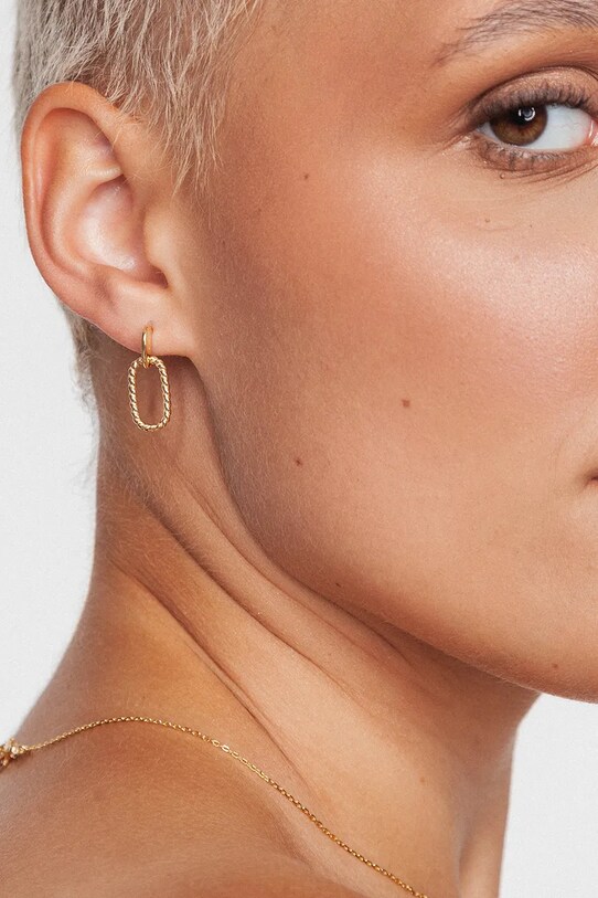 Doplnky Strieborné pozlátené náušnice ANIA KRUK TRENDY SGCKS0670Z zlatá