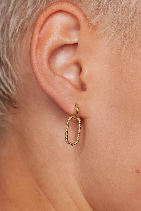 Strieborné pozlátené náušnice ANIA KRUK TRENDY zlatá SGCKS0670Z