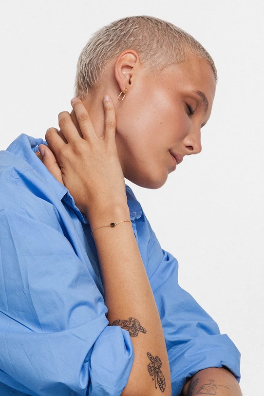 Strieborné pozlátené náušnice ANIA KRUK TRENDY SGCKS0680Z zlatá