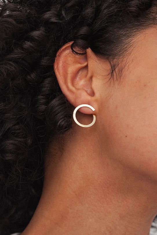 Срібні сережки з позолотою ANIA KRUK TRENDY золотий SLTKS3230Z