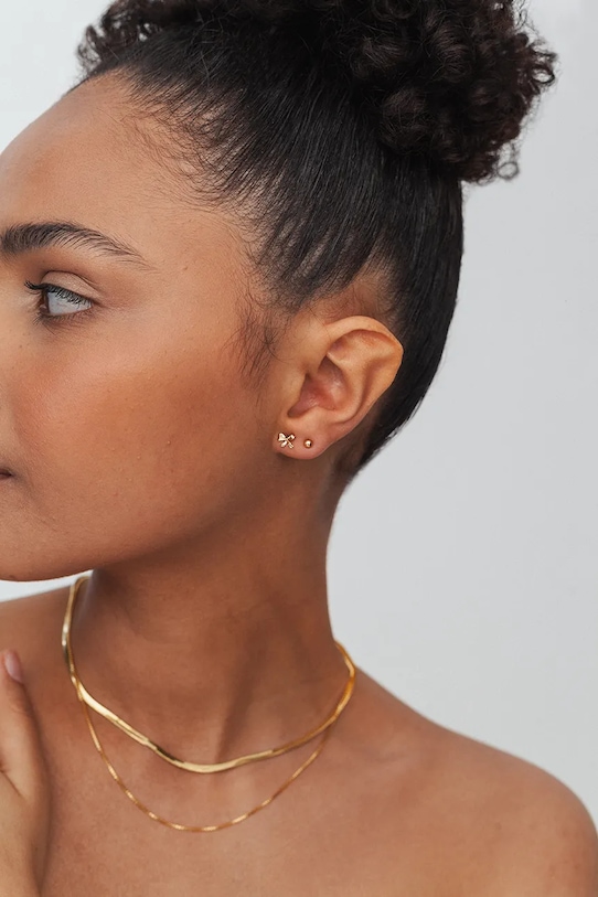 ANIA KRUK cercel din argint placat cu aur BELIEVE aur SMRKS1520Z