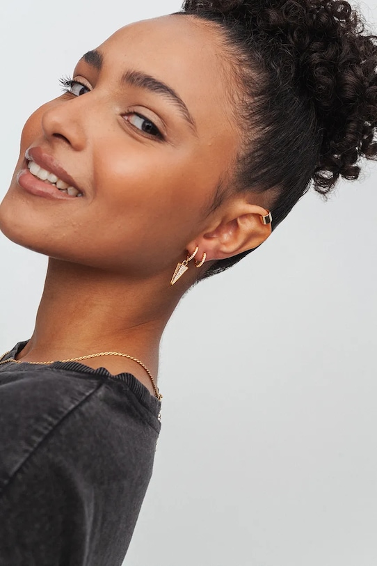 ANIA KRUK kolczyki ze srebra pokrytego złotem GLAMOUR złoty SMVKC1762Z