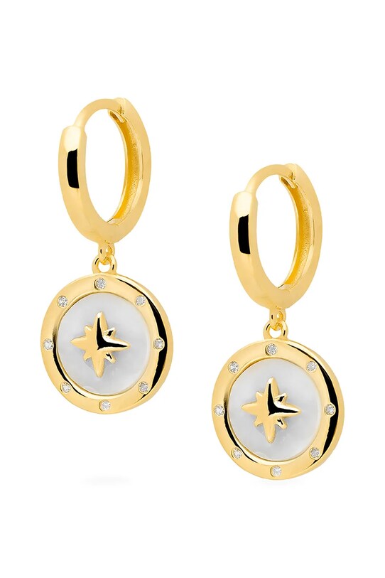 Pozlacené stříbrné náušnice ANIA KRUK ARIEL stříbro zlatá SMVKP1732Z