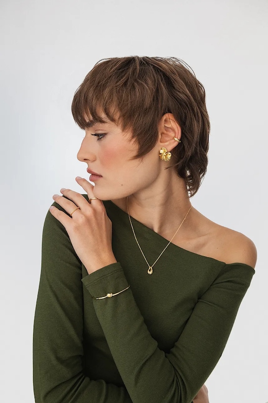 Náušnice ANIA KRUK VINTAGE zlatá MCVKM0110Z