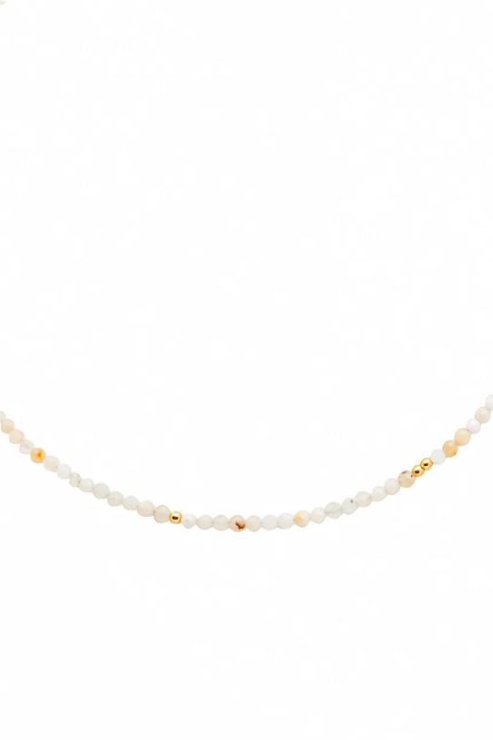 Ogrlica ANIA KRUK SUMMER srebro bež SAKNN2582Z