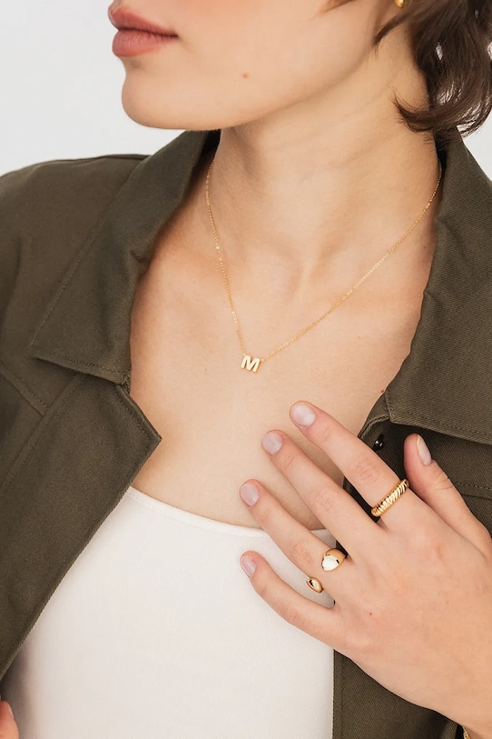 Akcesoria ANIA KRUK naszyjnik ze srebra pokrytego złotem BELIEVE SJDNS0320Z złoty