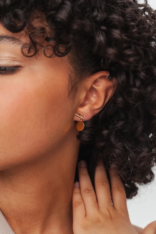 Accesorii ANIA KRUK cercei din argint placat cu aur COSMO SLTKS3130Z aur