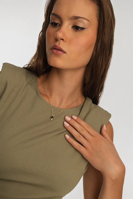 ANIA KRUK colier din argint placat cu aur SUGAR aur SMINC0211Z