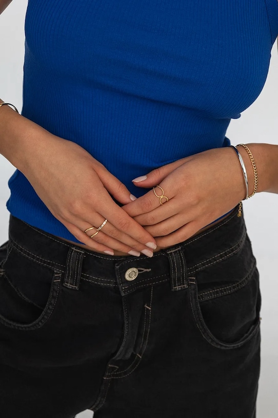 Δαχτυλίδι από επιχρυσωμένο ασήμι ANIA KRUK VINTAGE χρυσαφί SMIPS0050Z