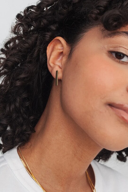 ANIA KRUK kolczyki ze srebra pokrytego złotem BLAIR złoty SMVKS2370Z