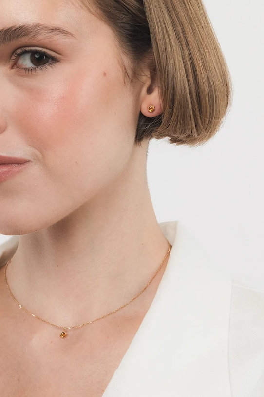 ANIA KRUK kolczyki ze srebra pokrytego złotem DUO złoty SOPKN0887Z