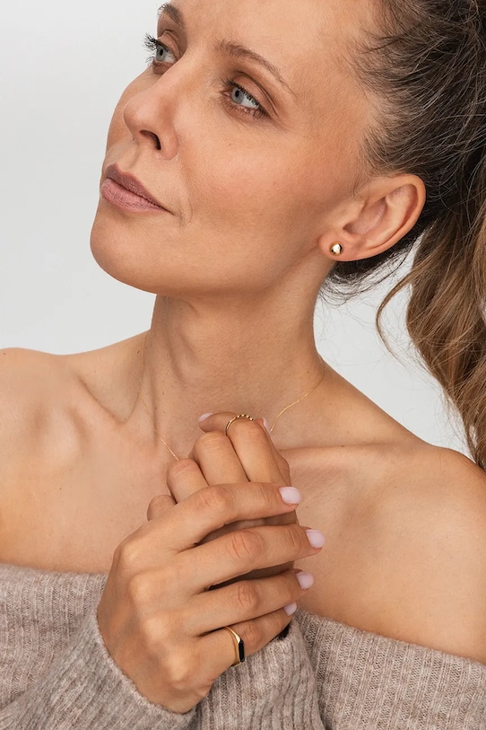 Akcesoria ANIA KRUK kolczyki złote SOFT ZALKZ1380 złoty