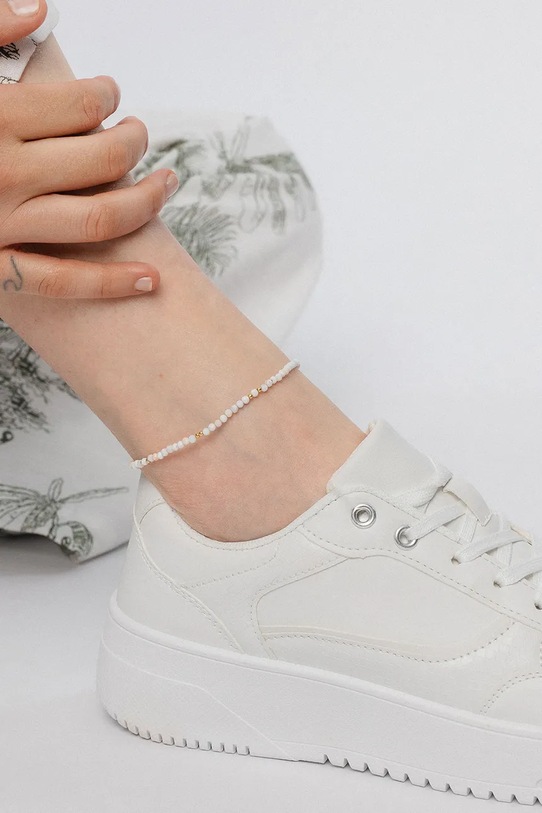 Akcesoria ANIA KRUK bransoletka na kostkę ze srebra pokrytego złotem SUMMER SAKVP2932Z złoty