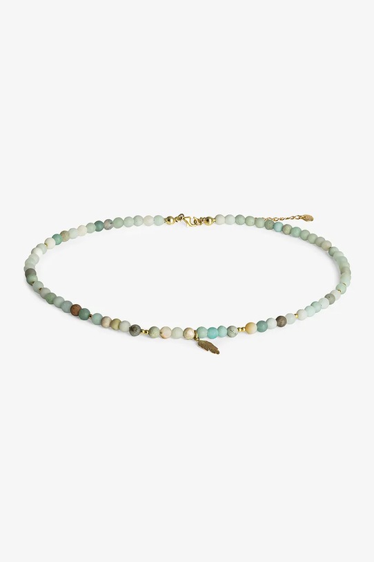 Strieborný pozlátený náhrdelník ANIA KRUK SUMMER SAKNN2634Z zelená ZA00