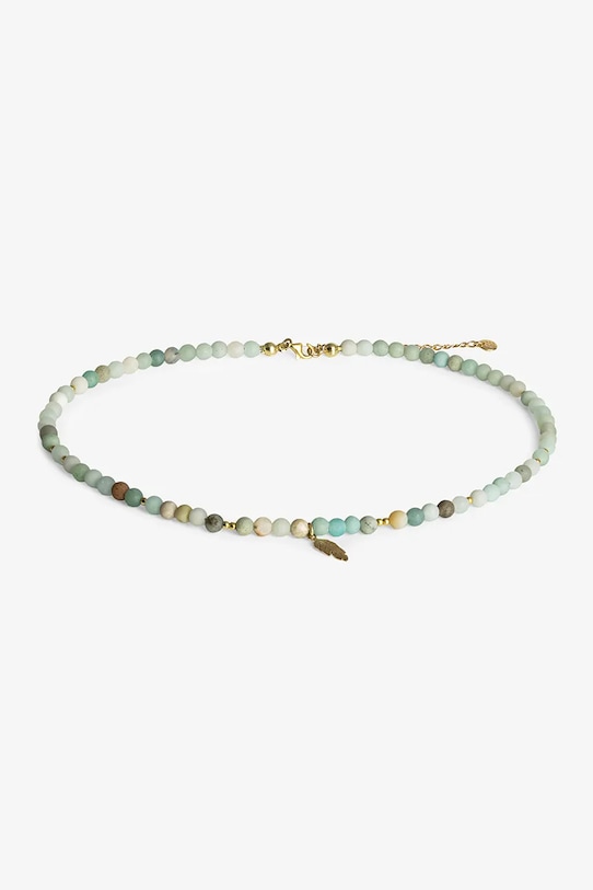 Strieborný pozlátený náhrdelník ANIA KRUK SUMMER SAKNN2634Z zelená ZA00