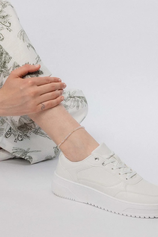 ANIA KRUK brățară de gleznă din argint placată cu aur SUMMER SAKVN2942Z alb ZA00