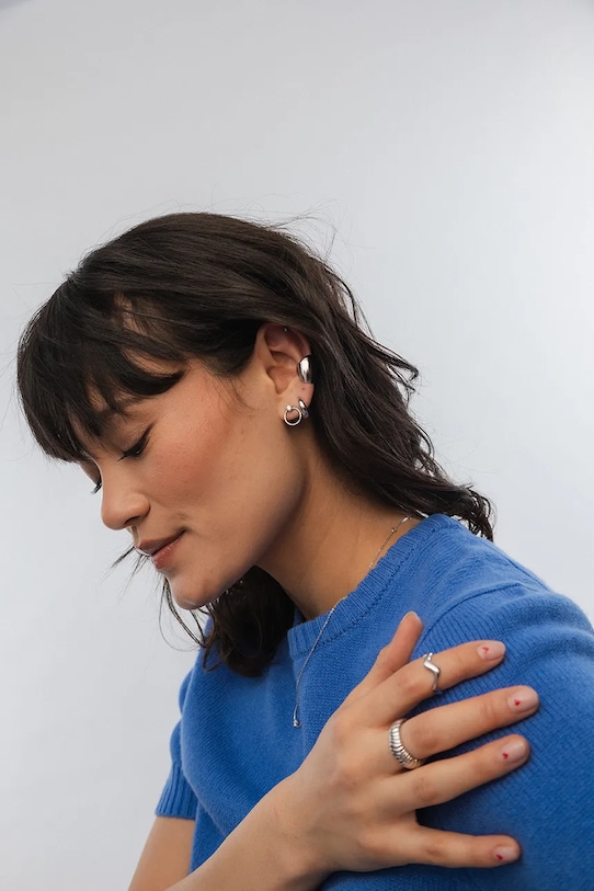 Akcesoria ANIA KRUK kolczyki srebrne GLAMOUR SJDKC0221 srebrny