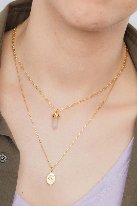 Akcesoria ANIA KRUK naszyjnik pozłacany HIPPIE MMRNC2062Z złoty