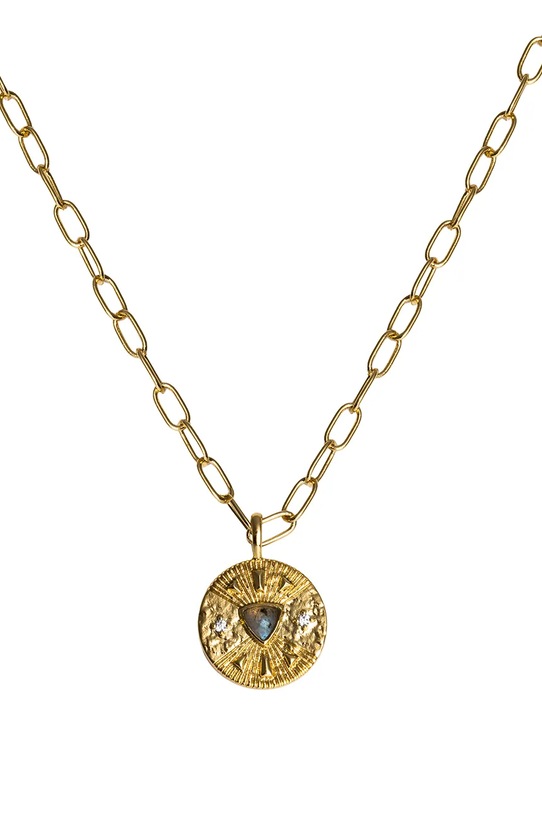 ANIA KRUK naszyjnik pozłacany DUO kamień naturalny złoty MMRNN2149Z