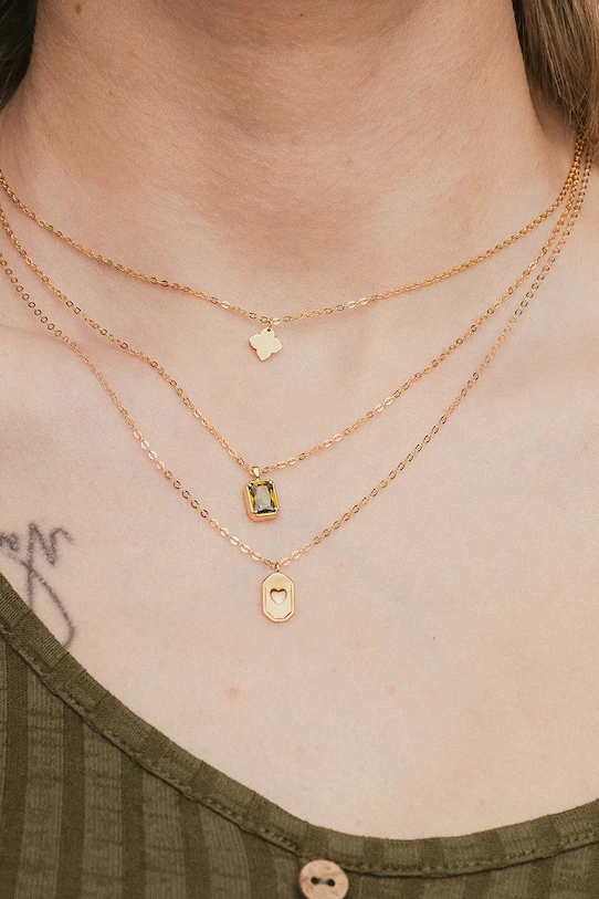 ANIA KRUK naszyjnik srebrny pozłacany ROMANTICA złoty SMINS0350Z