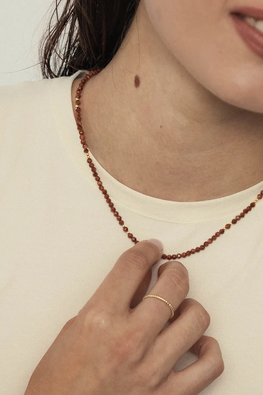 Аксесуари Кольє зі срібла з позолотою ANIA KRUK SUMMER SAKNY3149Z золотий