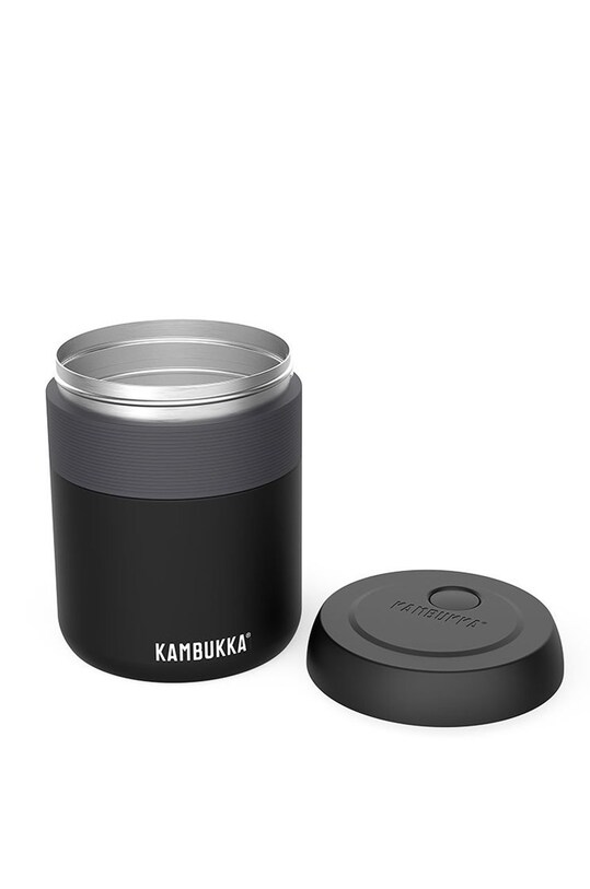 Kambukka - Termos obiadowy Bora 600ml Matte Black 11.06010 czarny ZA00