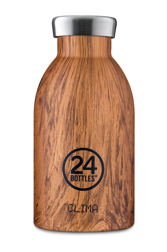 24bottles - Termo fľaša Clima Sequoia Wood 330ml hnedá Clima.330.Sequoia.Wood