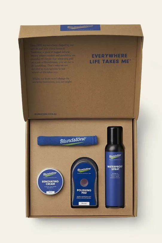 Blundstone set la cura delle scarpe marrone B.Shoe.Care.Kit.Brown