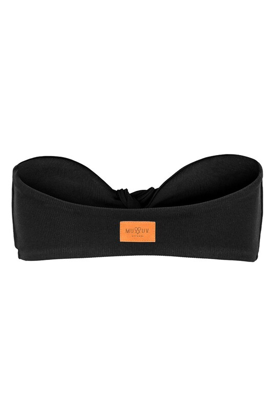 MUUV Biustonosz kąpielowy BOW BANDEAU czarny biustonosz.BOW.BANDEAU