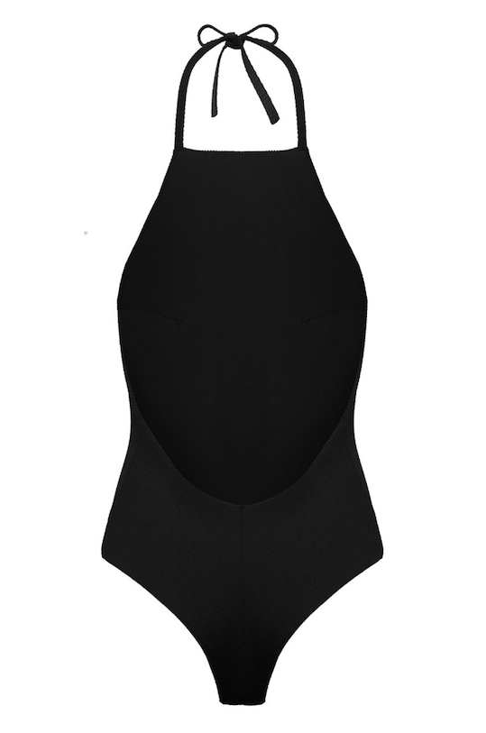 MUUV Strój kąpielowy TIED HALTER czarny kostium.TIED.HALTER