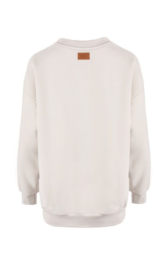 Bavlnená mikina MUUV Soft Touch béžová bluza.SOFT.TOUCH