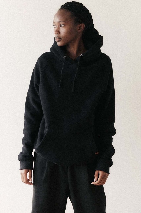 MUUV Bluza bawełniana SMOOTH COTTON bawełna czarny bluza.SMOOTH.COTTON