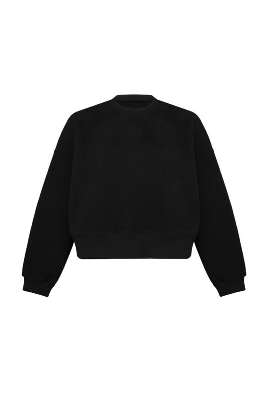 MUUV. bluza bawełniana SMOOTH COTTON czarny bluza.SMOOTH.COTTON.bla