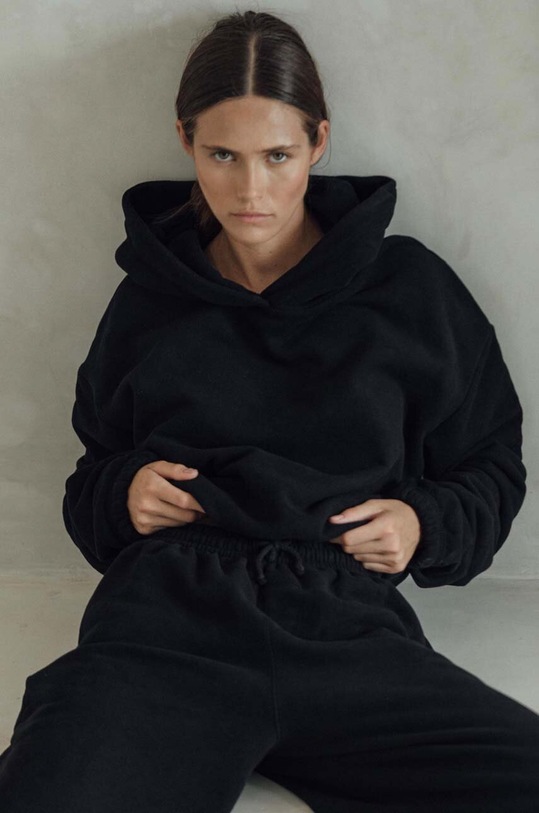 MUUV. hanorac de bumbac SMOOTH COTTON bluza.SMOOTHCOTTON.blac