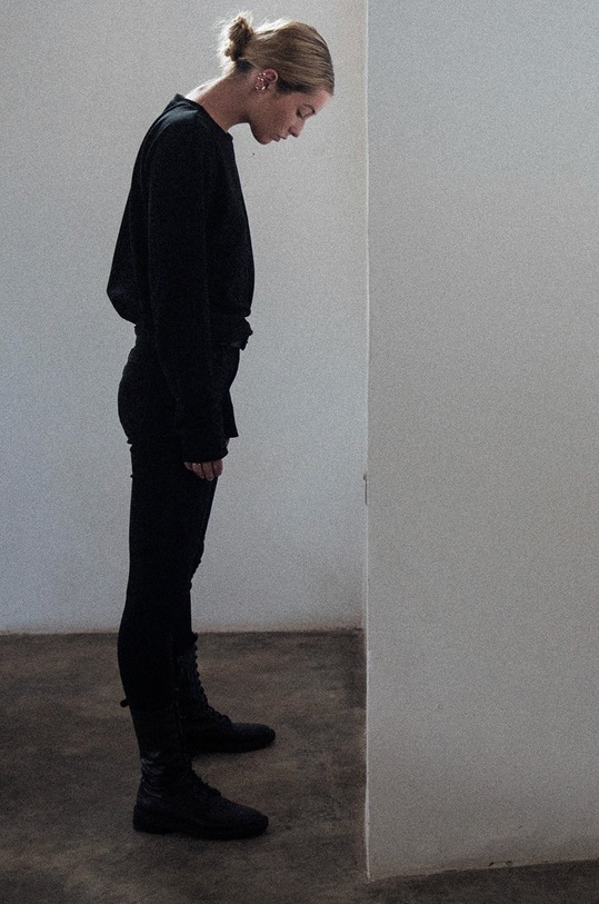 MUUV. Longsleeve Basic Texture longsleeve.BASIC.TEXT.b negru ZA00