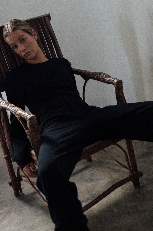 MUUV. Longsleeve Basic Texture negru longsleeve.BASIC.TEXT.b