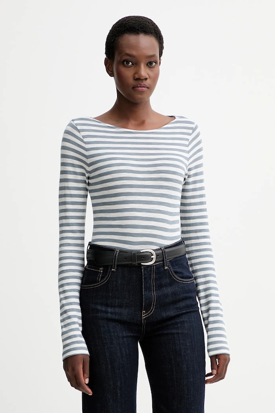 Marc O'Polo longsleeve din bumbac curele albastru M10219652597