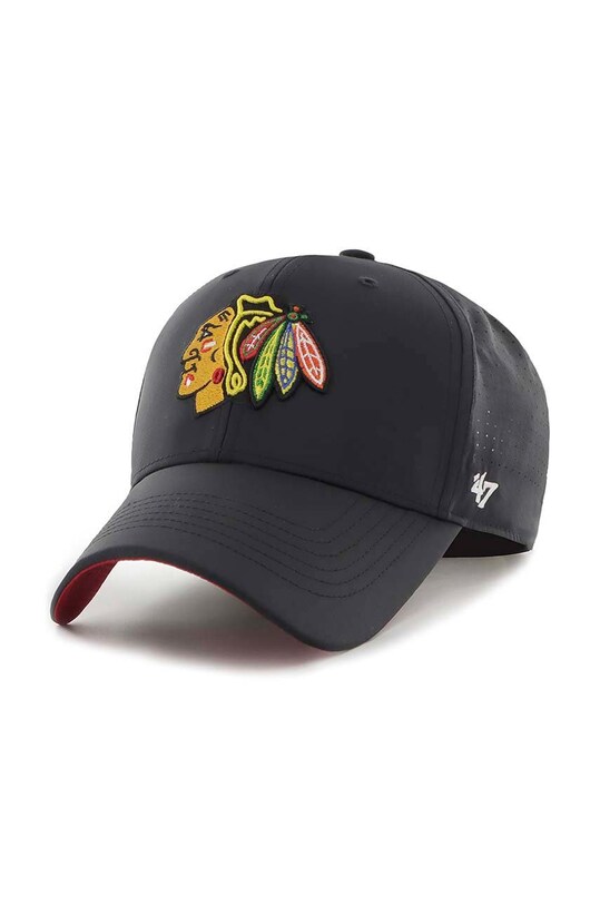 Кепка 47 brand Nhl Chicago Blackhawks аппликация чёрный H.BKLNE04BBV.BK