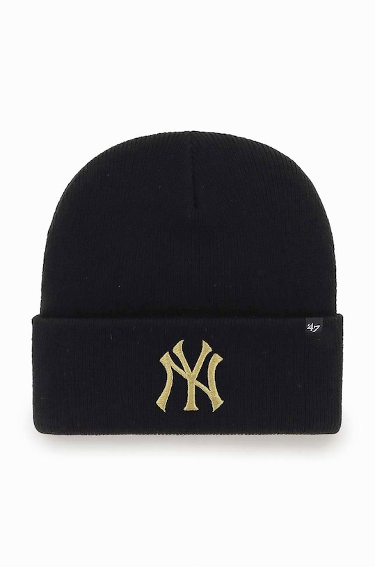 Шапка 47 brand Mlb New York Yankees аппликация чёрный B.HYMKM17ACE.BKD