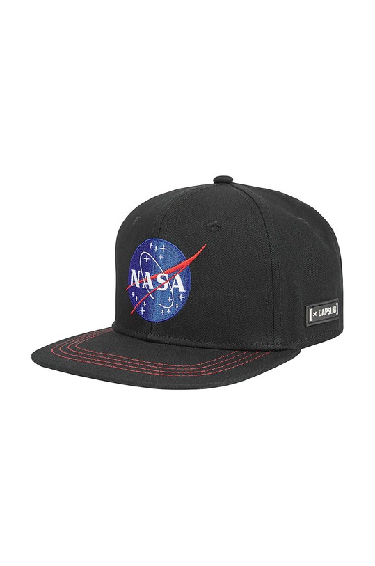 Bavlněná baseballová čepice Capslab X Nasa bavlna černá CL.NASA.1.US2