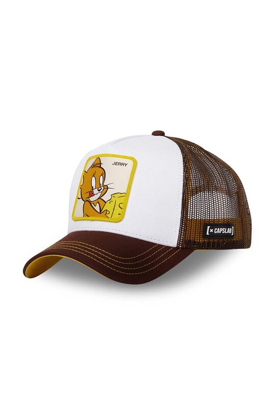 Capslab czapka z daszkiem Tom and Jerry aplikacja biały CL.TAJ4.1.CT.CHE
