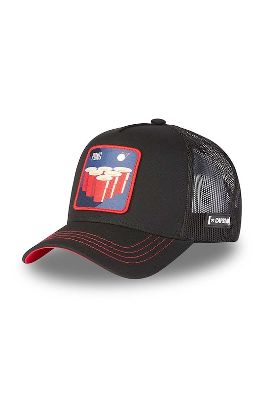 Capslab czapka z daszkiem aplikacja czarny CL.0.1.CAS2.BE1