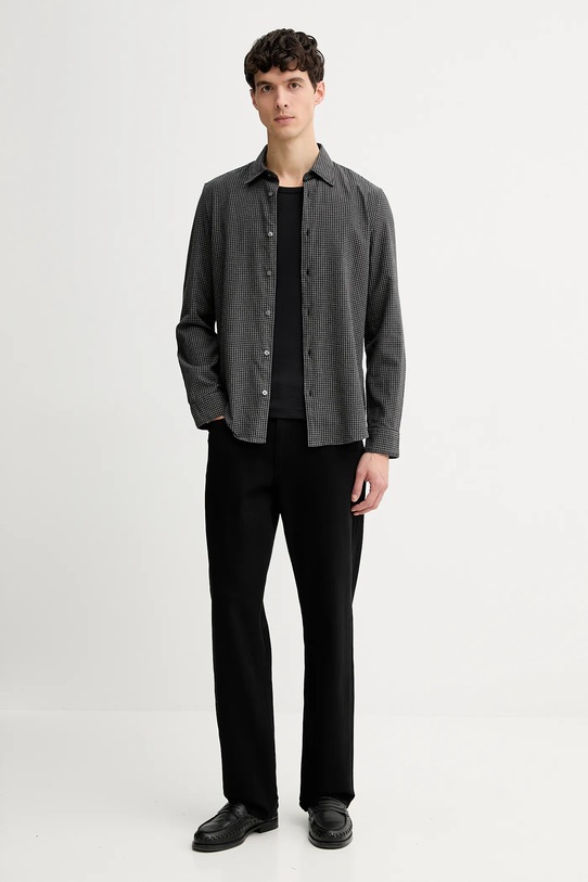 Bavlněná košile Marc O'Polo M30732642358 šedá ZA00