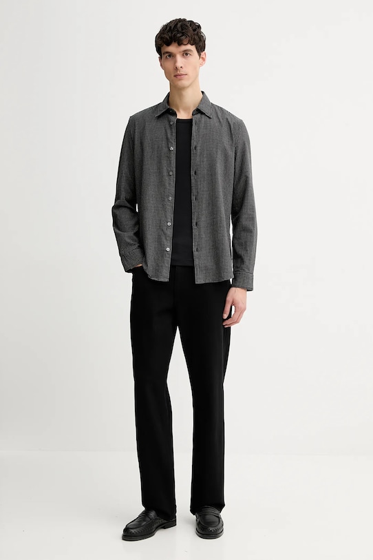 Bombažna srajca Marc O'Polo M30732642358 siva ZA00