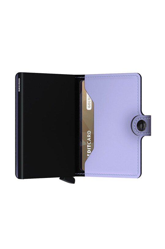 Secrid - Portfel skórzany fioletowy MM.Lilac.Black