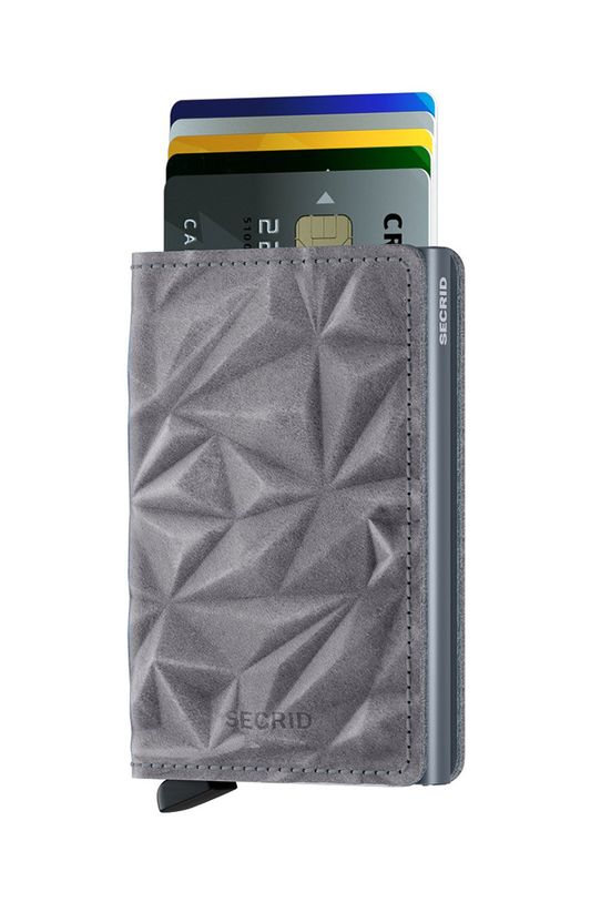 Secrid - Шкіряний гаманець лицьова шкіра сірий SPr.Stone